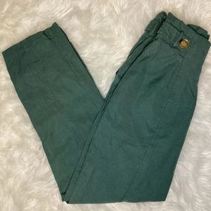 ANTHROPOLOGIE GREYLIN Lilian High Waist Tapered Pants Trousers XS Green